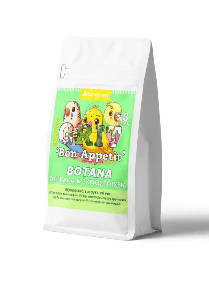 Το Bon Appetit Multi Grit για πτηνά με βότανα και ιχνοστοιχεία της Landmark αποτελεί ένα εξαιρετικό προϊόν, το οποίο εκτός από την κλασσική χρήση του Grit (μηχανική) για την πέψη, περιέχει και ελληνικά θεραπευτικά βότανα, πολύτιμα για τον οργανισμό των πτηνών.